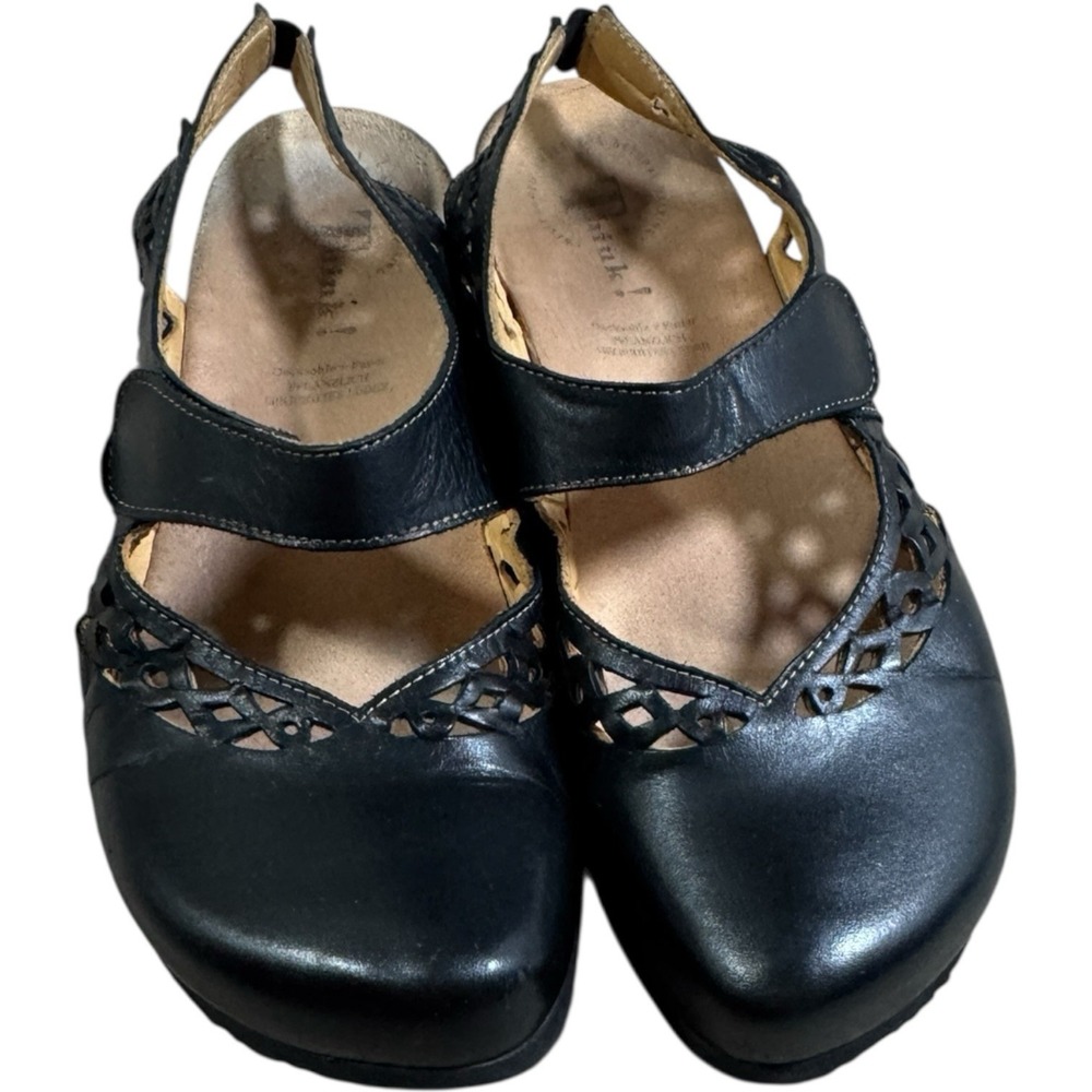 Women's Think! Julia Black Leather 88341 Size EU 41 And US‎ 9.5